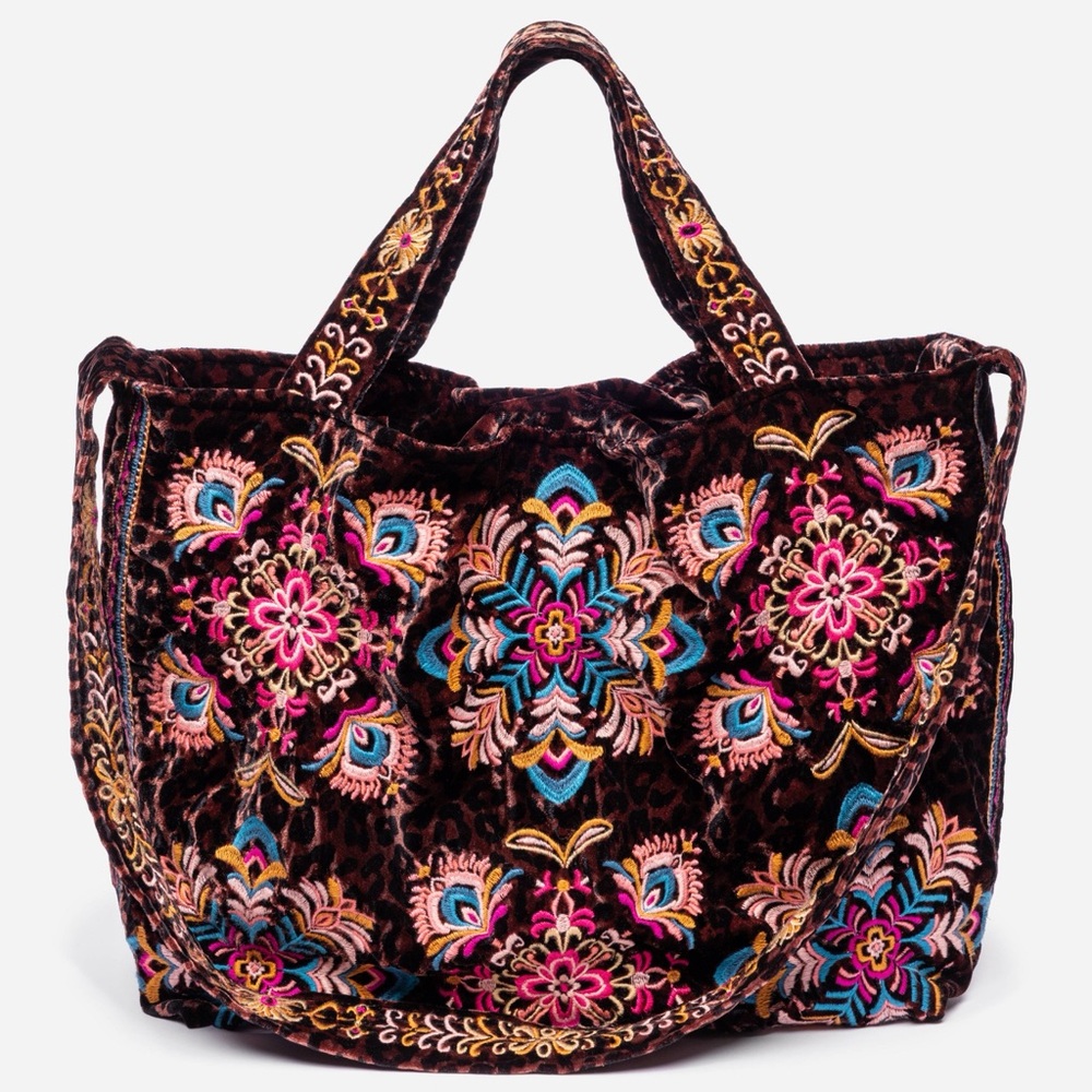 JOHNNY WAS VELVET TOTE BAG - Picture 2 of 7